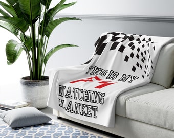 Couverture pour spectateur F1 Idée cadeau pour fan de Formule 1 Couverture Sherpa pour fan F1 Cadeau pour fan de F1 Couverture de décoration d'intérieur Confortable Cadeau F1 pour fan de course Cadeau week-end