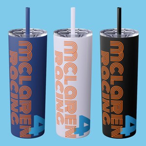Lando Norris Mclaren Racing Tumbler F1 Fan Gift Idea Mclaren Lando Norris Water Bottle Lando Norris Formula 1 Gift Tumbler F1 Gift Idea