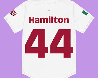 Lewis Hamilton Jersey Formula1 Shirt Hamilton F1 Shirt baseball jersey Formula 1 Fan Gift Idea Hamilton 44 Ferrari Lewis Hamilton F1 Gift