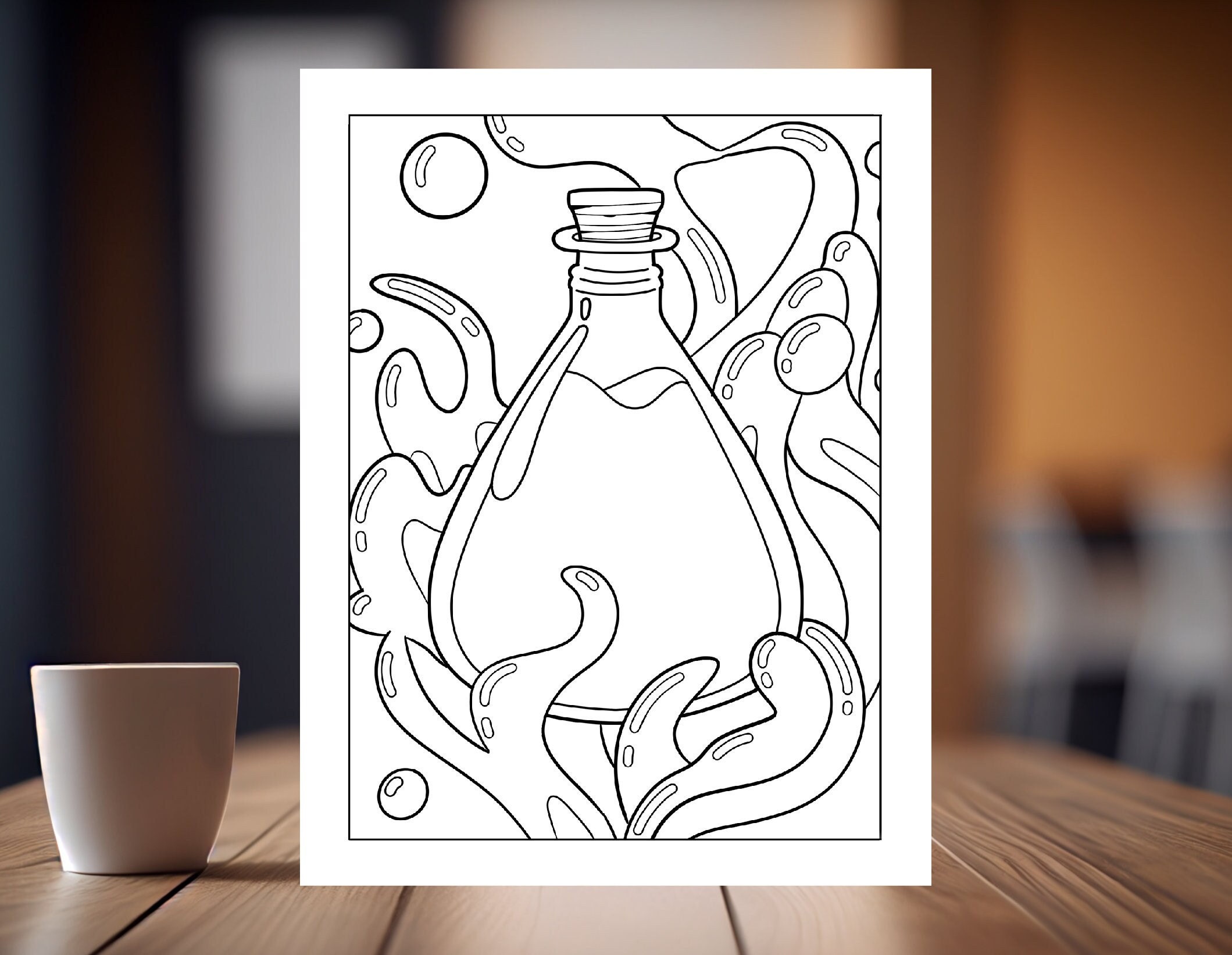 Printable Potion Coloring Page Digital Download Hand-drawn - Etsy