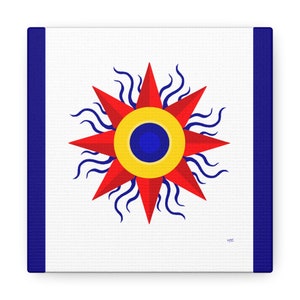 Chaldean Flag White Square Canvas