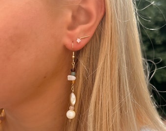 earrings, dangling earrings, gemstone earrings, gemstone jewelry, gold earrings, gold jewelry, drop earrings, jewelry, dangle earrings