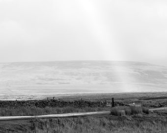 Countryside mounted print - Landscape print North Yorkshire moors -