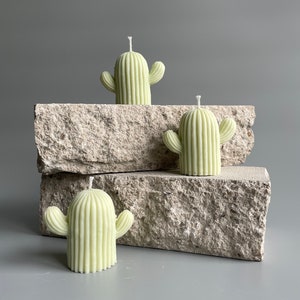 Cactus Candle Soy Wax Cactus Candle Handmade Soy Wax Candle Home Décor Candle Cactus Decoration image 2