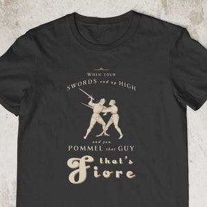 Funny HEMA T-shirt HEMA Shirt Fiore di Liberi Longsword Fencing Gear for SCA Historical European Martial Arts Renaissance Medieval T shirt Black