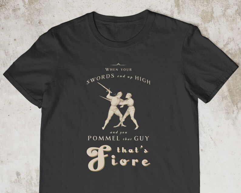 Funny HEMA T-shirt HEMA Shirt Fiore di Liberi Longsword Fencing Gear for SCA Historical European Martial Arts Renaissance Medieval T shirt Black