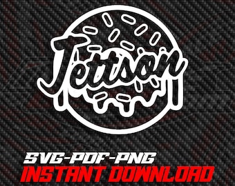 Jett Groove Logo Donut Jettson Design 18 honda Redbull Racing Supercross Motocross Vektor SVF PDF PNG Digitales Bild Cricut Cut Datei