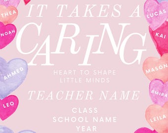 Personalised Teacher Appreciation Print | Student Names Gift