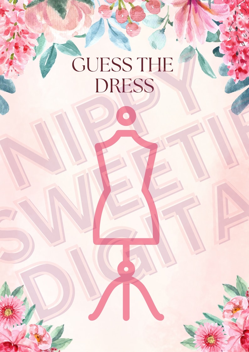 Guess the Dress Printable | Hen Party - Etsy