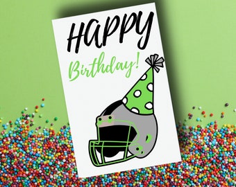 Football Printable Birthday Cardfootball Lovers Gift Digital Football ...