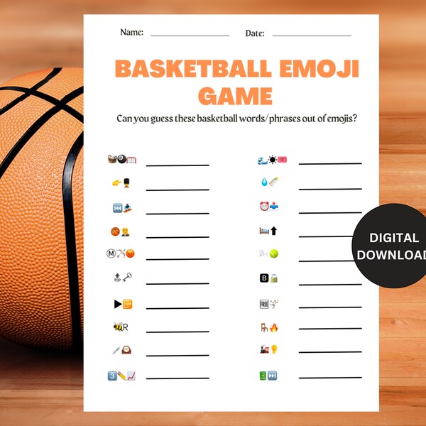 Basketball Printable Games Etsy Australia
