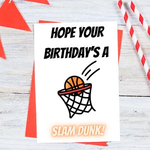 Carte d'anniversaire de basket-ball - Téléchargement imprimable