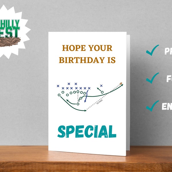 Eagles Printable Birthday Card - Etsy