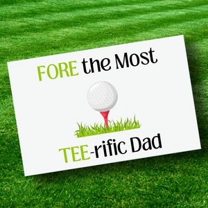 Tarjeta de golf para papá - Imprimible, Descarga instantánea - Tarjeta de cumpleaños, Tarjeta del Día del Padre para amantes del golf