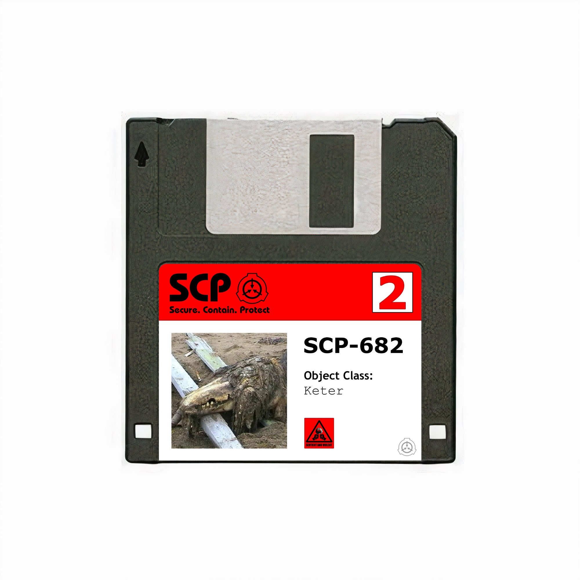 SCP-682 Holographic Sticker 