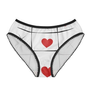 Cute Valentine Women&#39;s Briefs, with heart design, Valentine panties, Valentine pants