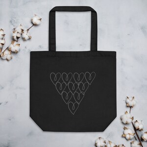 Heart Eco Tote Bag - Choice of Black or Oyster