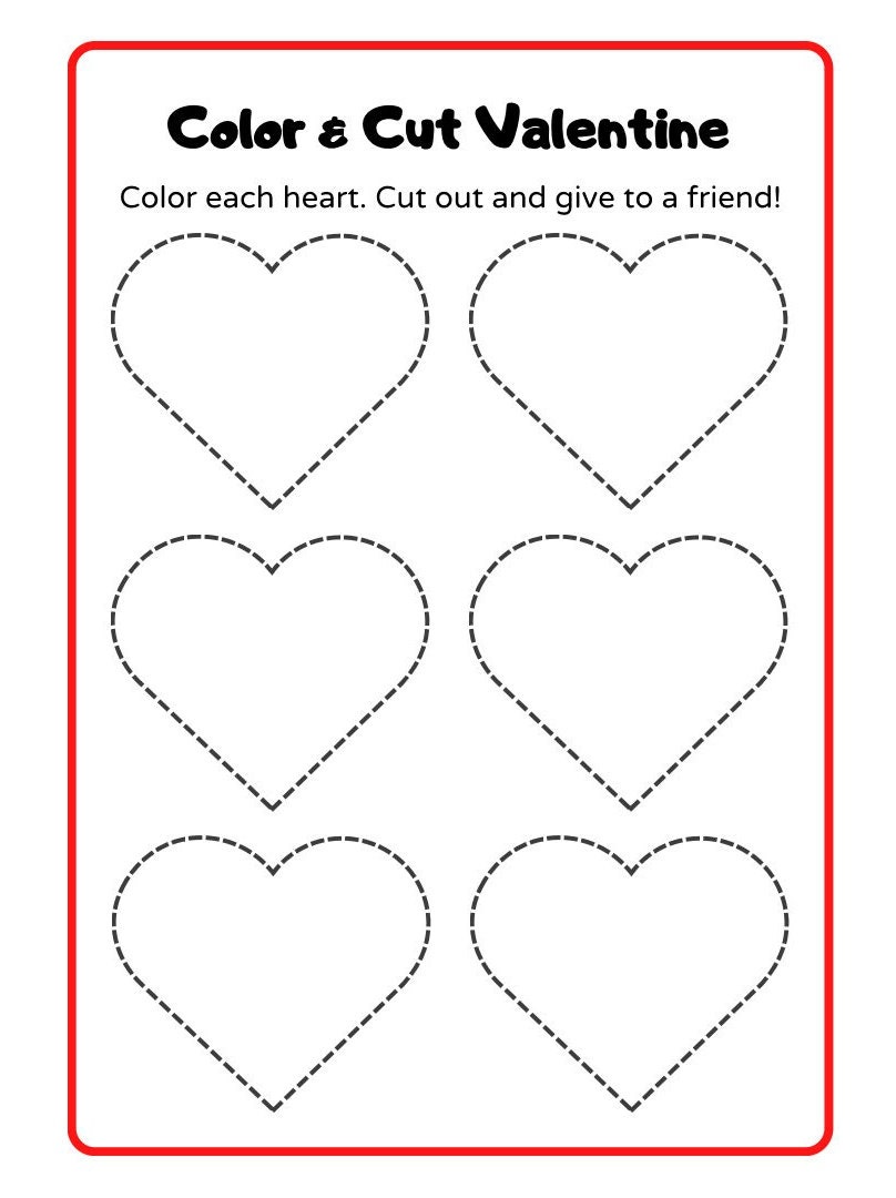 Printable Valentines Worksheets Coloring Trace Sheets and Adding And Subtraction Learning