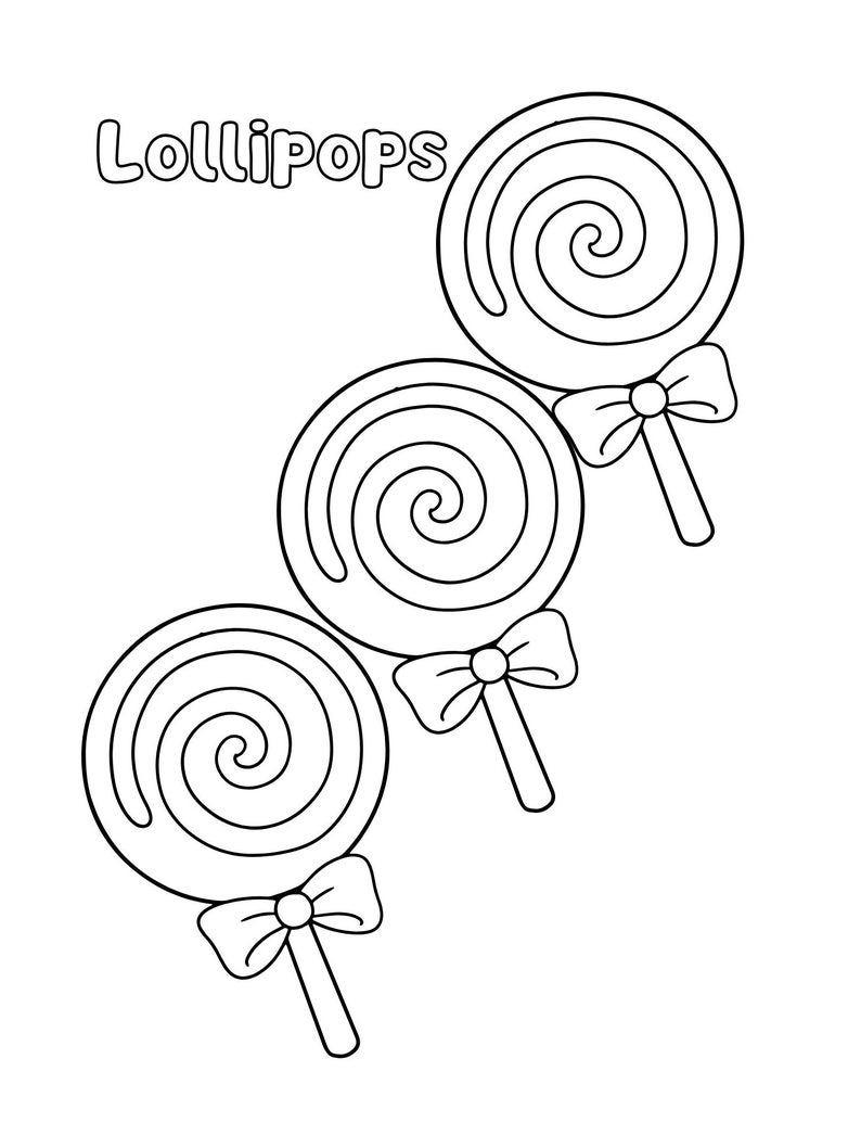 Printable Candy Shop Coloring Worksheet for Preschooler, Daycare ...