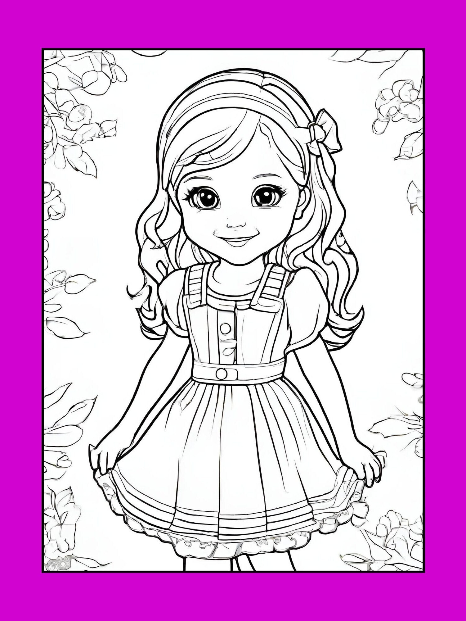 Printable Pretty Girl Collection Coloring Pages for Preschool ...