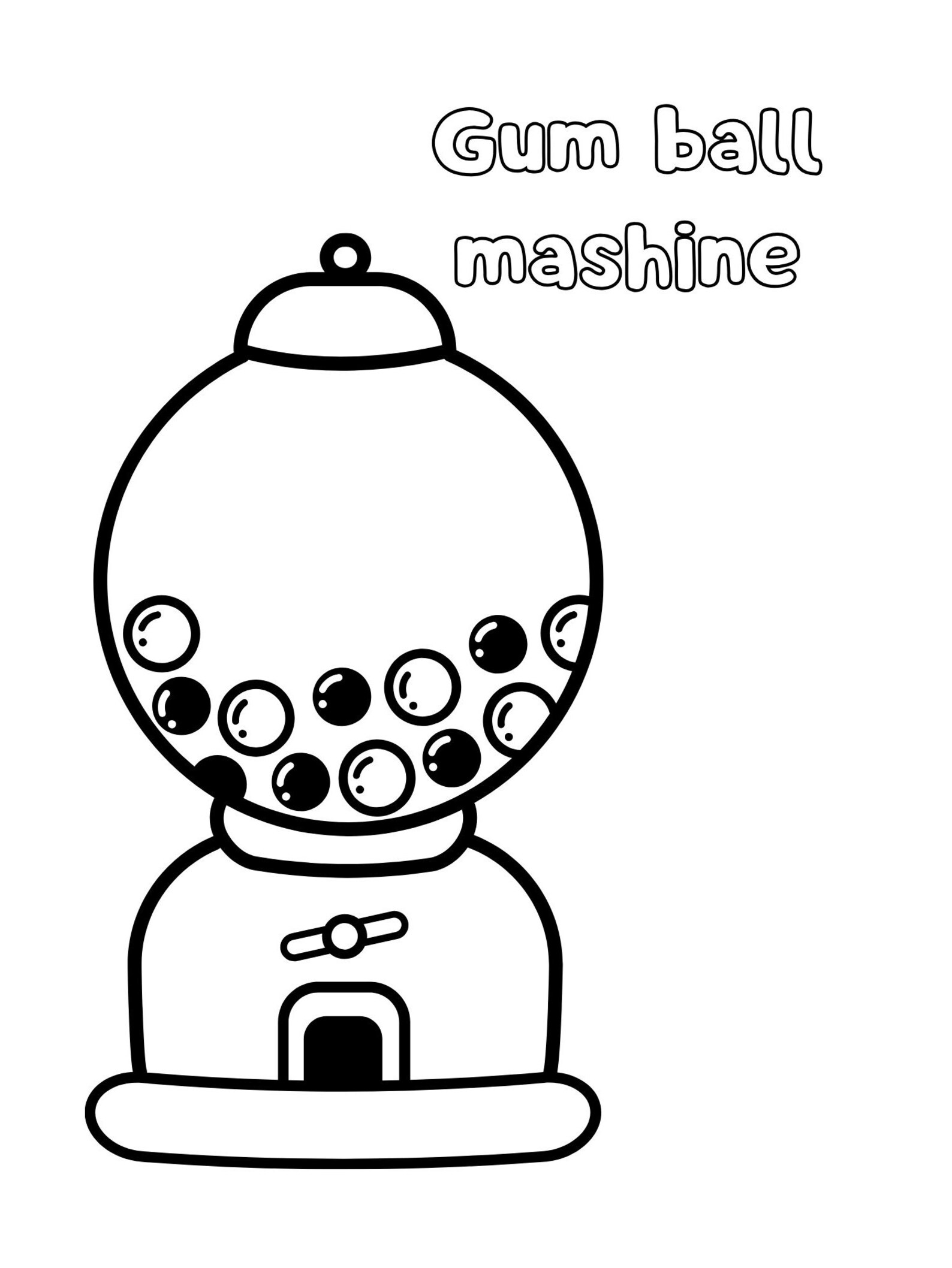 Printable Candy Shop Coloring Worksheet for Preschooler, Daycare