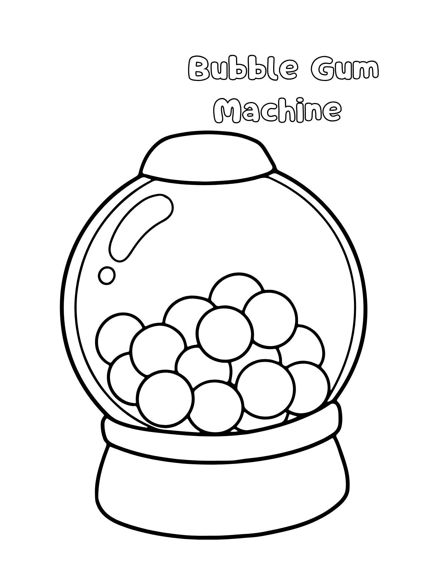 Printable Candy Shop Coloring Worksheet for Preschooler, Daycare
