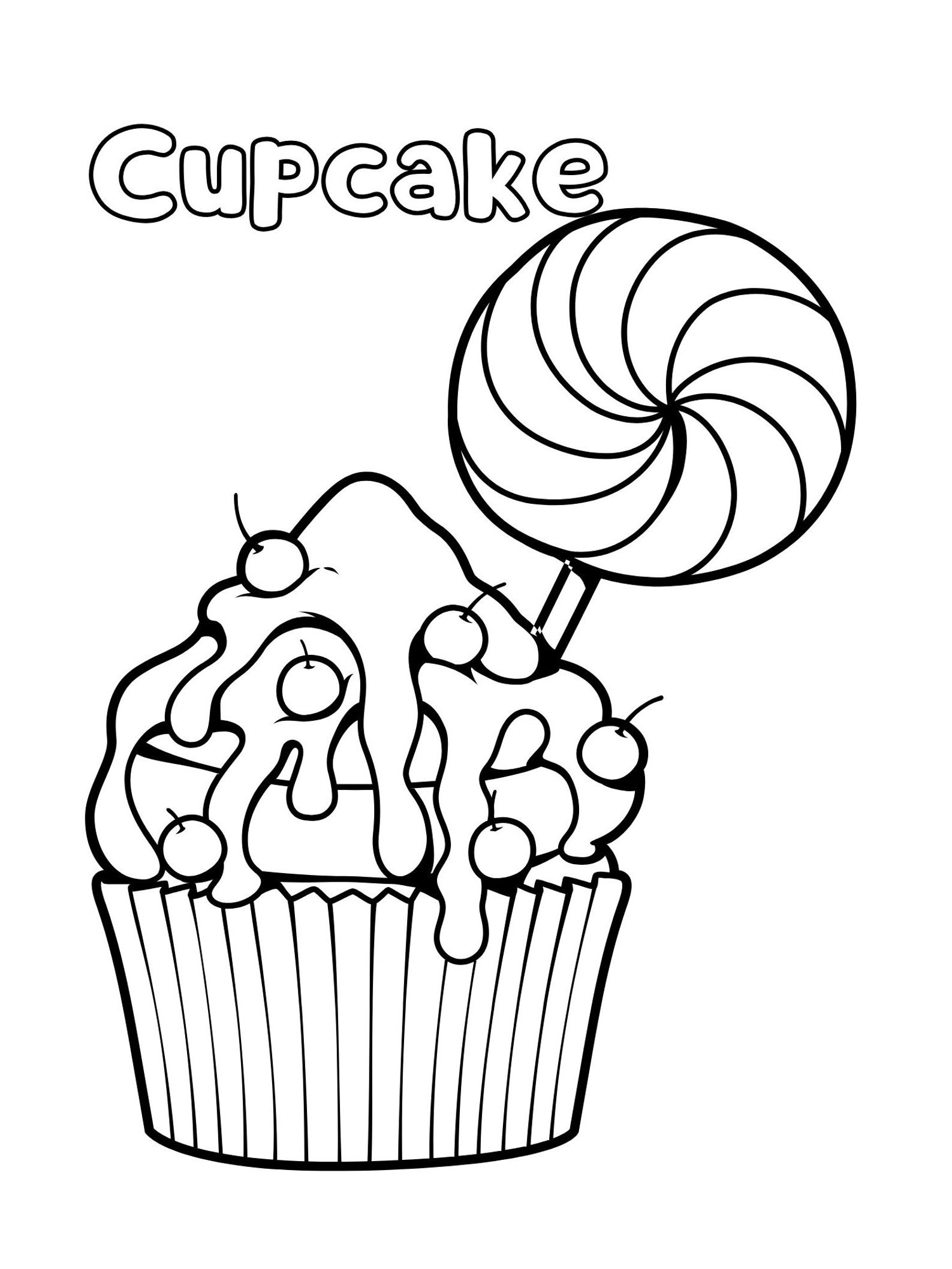 Printable Candy Shop Coloring Worksheet for Preschooler, Daycare ...