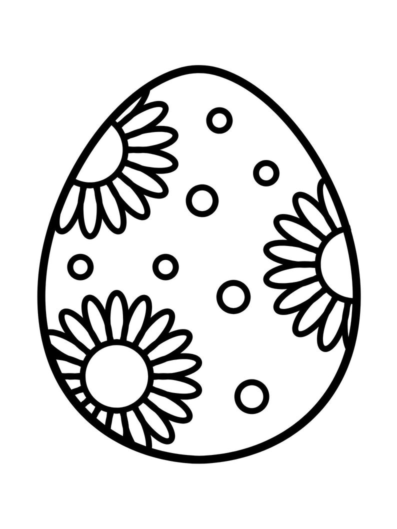Printable Easter Egg Coloring Worksheets for Preschool, Kindergartner, Grades School and Daycare ...