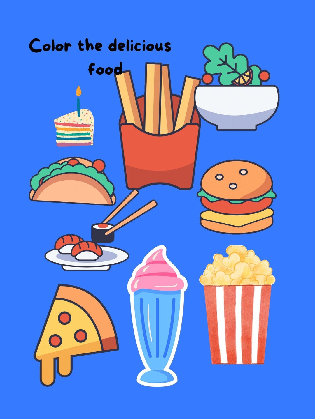 Printable Yummy Food for Preschool, Daycare, Kindergartners, Grade ...