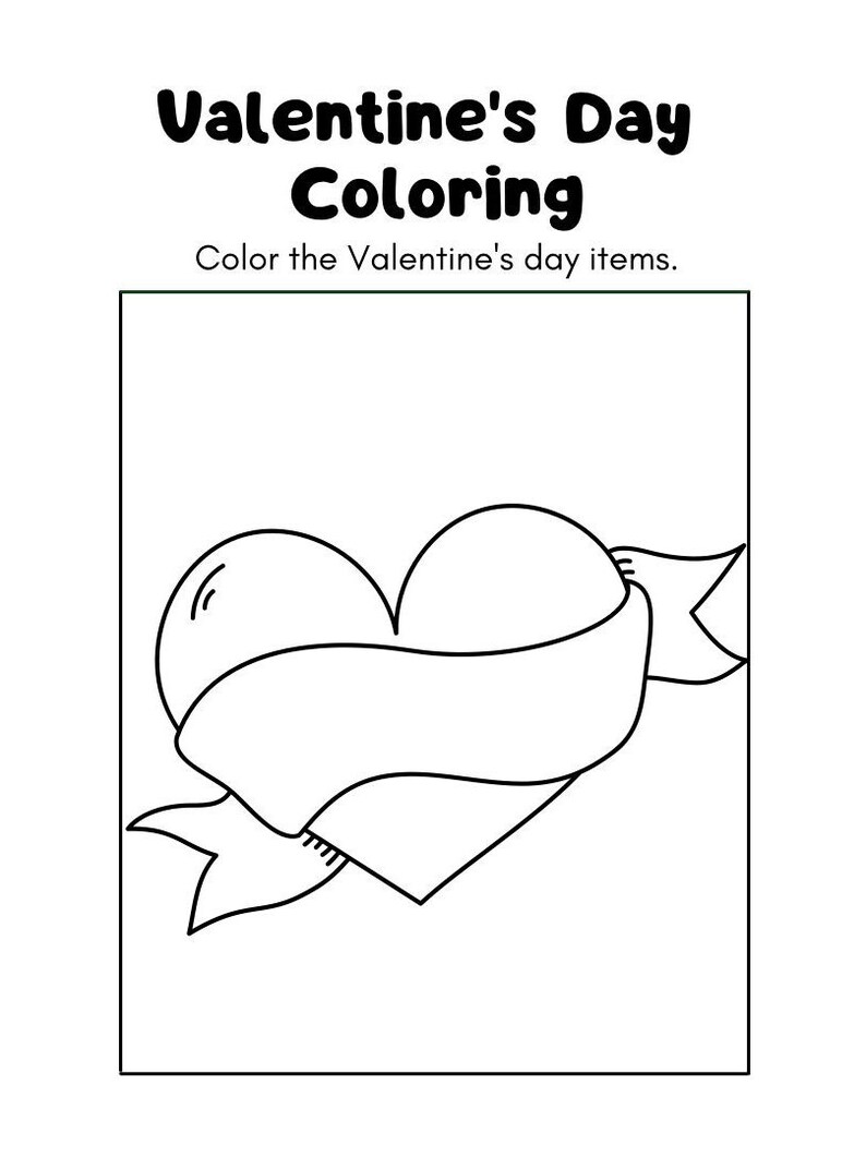 Printable valentines worksheets coloring trace sheets and adding and