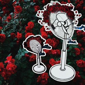 Bertha Fan Pin & Sticker Set