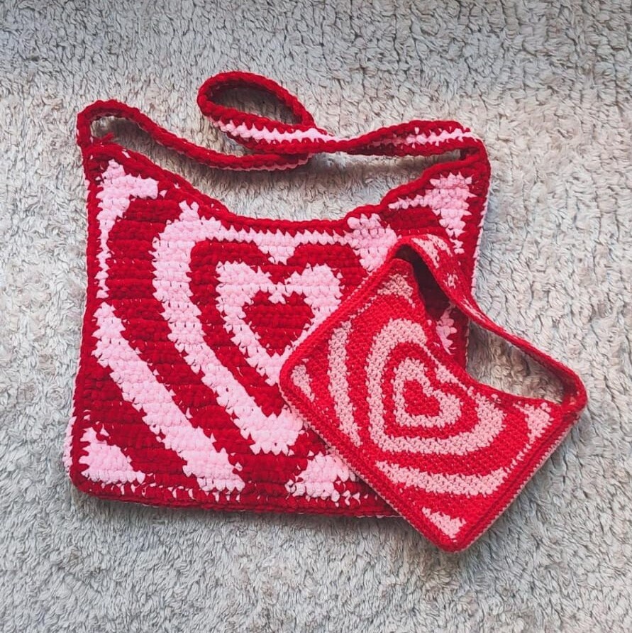 Powerpuff Girl Heart Bag Pattern Heart Bag Crochet Bag Etsy