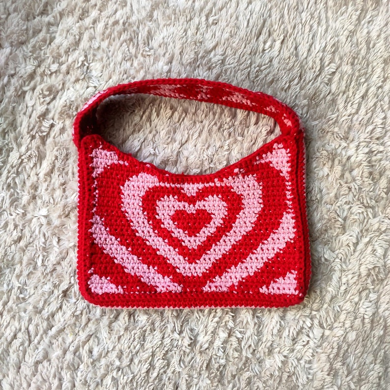 Powerpuff Girl Heart Bag Pattern Heart Bag Crochet Bag Etsy Hong Kong