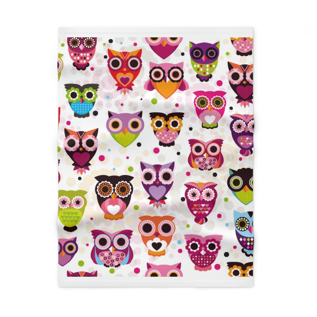 Owls 2 Soft Fleece Baby Blanket Etsy