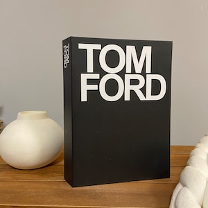 Tom ford book box,Coffee Table Decor,Black book box,Storage book,Book  Staging,Fake Book Box,Designer Decor Books,Coffee Table Books,Book box