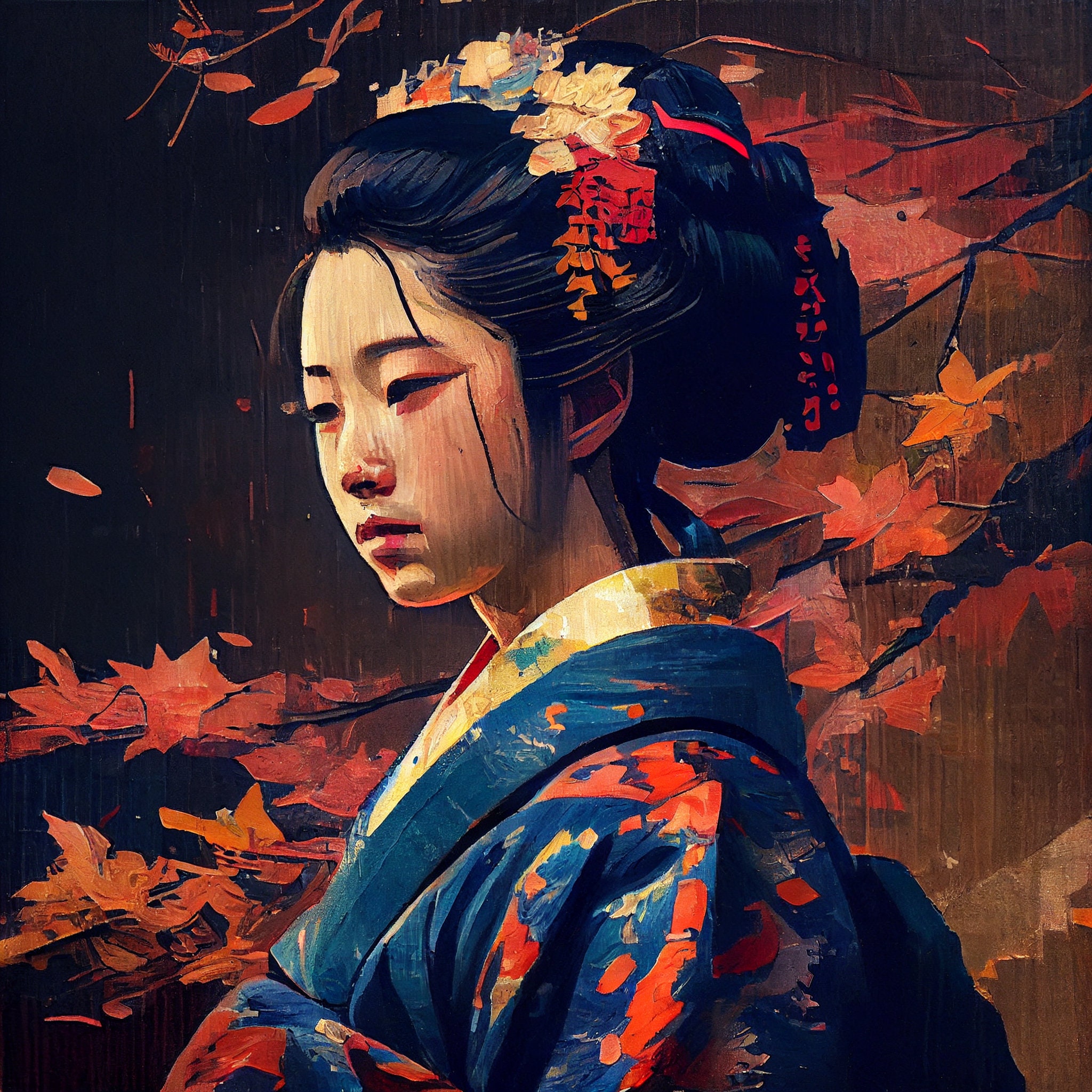 Wistful Japanese Geisha