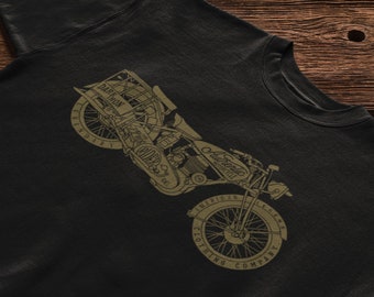 Vintage Motorcycle, mens tshirt, unisex Tshirt, womens tshirt, printed tee, graphic tshirt, wearable art mens shirts,