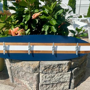 Surfboard Coat Rack/Drop Zone/Towel Rack 35&quot;