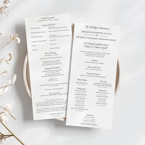 Wedding Program #Crann, Minimalist Wedding Programs, Custom Wedding Programs, Script Wedding Programs, Modern Wedding Programs