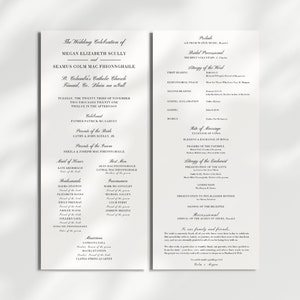 Wedding Program #Fanad, Minimalist Wedding Programs, Custom Wedding Programs, Script Wedding Programs, Modern Wedding Programs