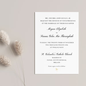 Wedding Invitation #Fanad, Minimalist Wedding Programs, Custom Wedding Programs, Script Wedding Programs, Modern Wedding Programs