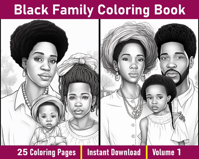 Black Family Coloring Pages V 1 - Il 794xN.4911917329 Cky8 