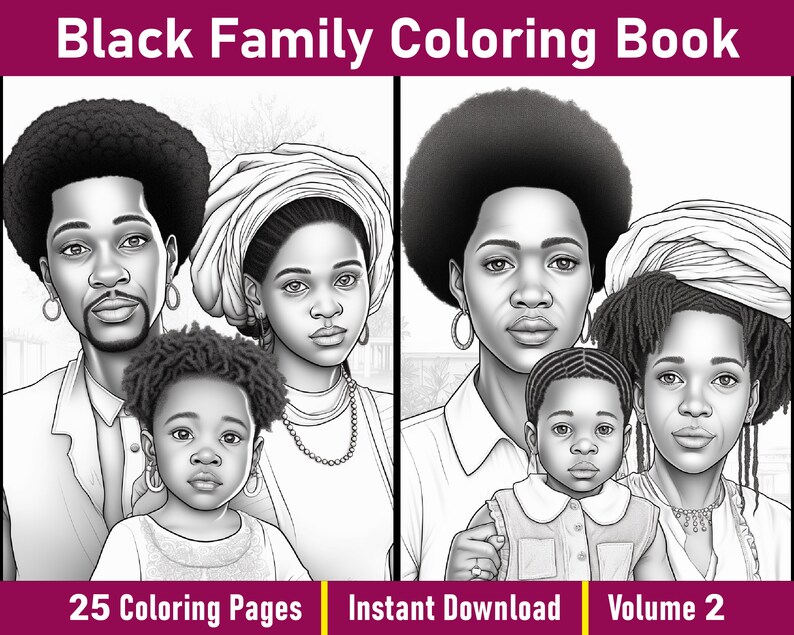 Black Family Coloring Pages V 2 - Il 794xN.4911933587 68gm 
