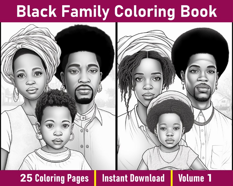 Black Family Coloring Pages V 1 - Il 794xN.4911917323 7q1o 