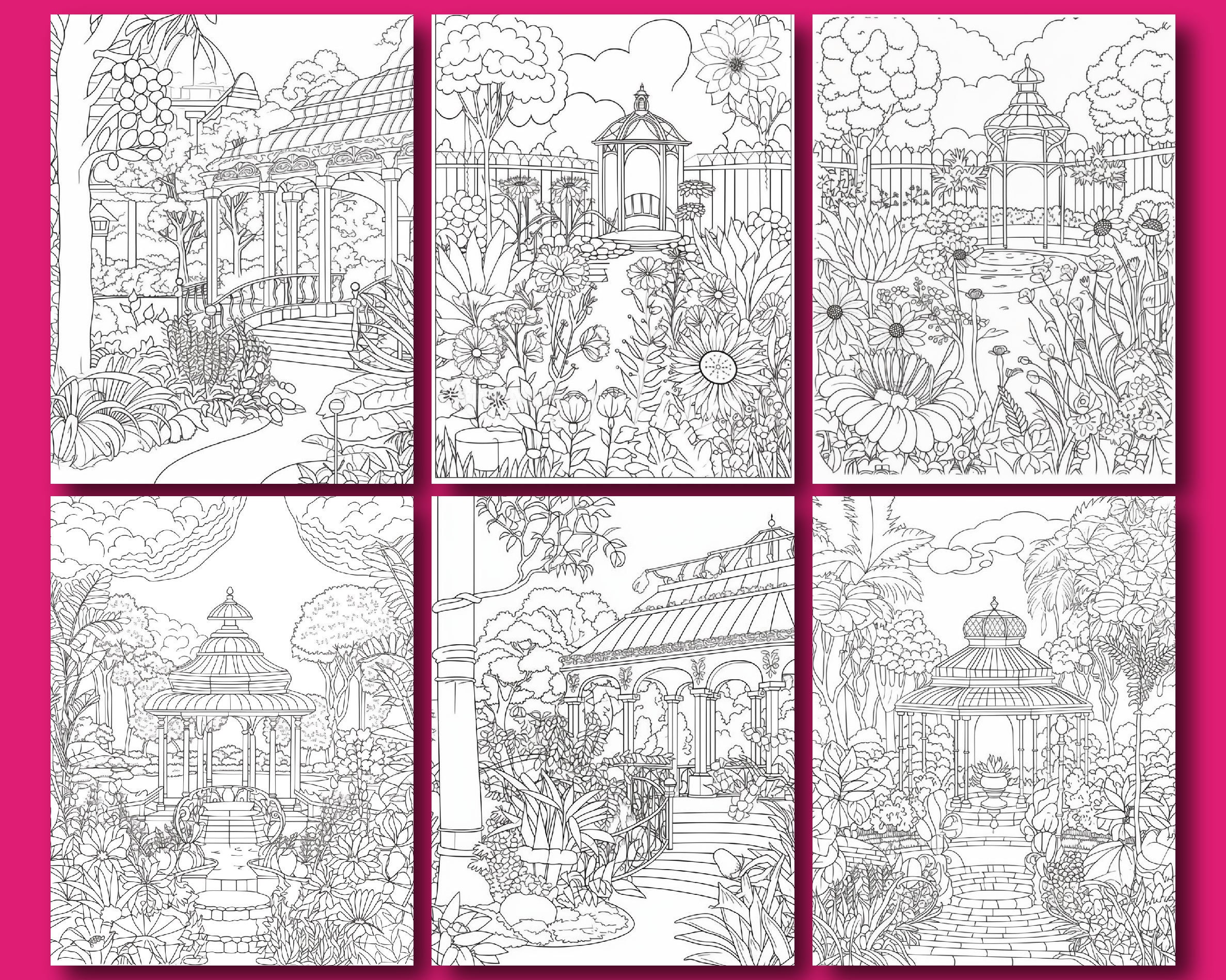 Botanical Garden Coloring Book Volume 1 Botanical Coloring Book Gardens