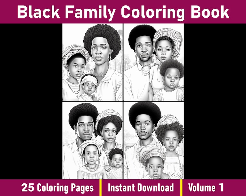 Black Family Coloring Pages V 1 - Il 794xN.4911917267 Qmul 