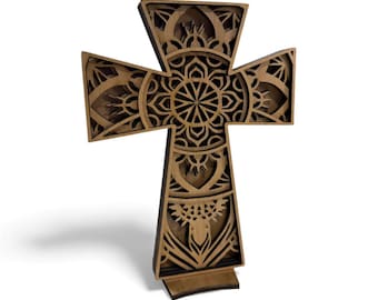 Personalized Engraved Baptism Cross. Handcrafted Wooden Cross for Baby Dedication. Baptism cross. Dedication gift. Christening gift.