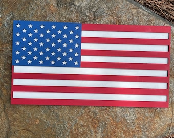 American Flag Wood Sign USA Flag Wood Sign United State Flag Hand Finished
