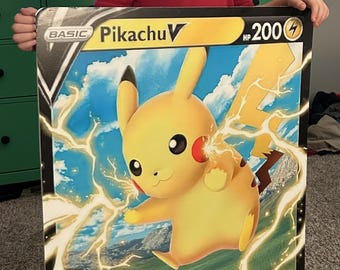 Huge Pokemon Card 23x32 Inches Double Sided - Etsy
