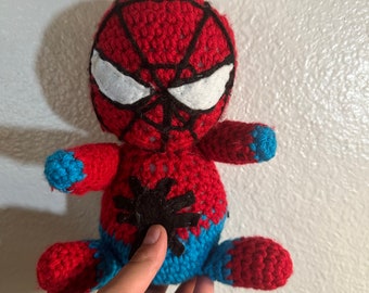 Crochet Spiderman Plushie: Handmade Superhero Toy